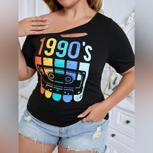 90's off the shoulder top/ships same day/free gift w purchase